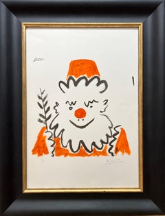 Pablo Picasso – Père Noël – hand-signed Color Lithograph on Arches paper - 1957