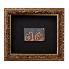 Pablo Picasso 'Personnages et cavalier' (A. R. 540) Madoura Tile