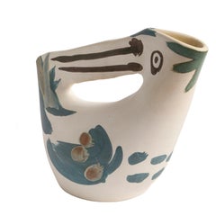 Pablo Picasso 'Pichet Anse Pris' (A. R. 186) Madoura Ceramic Pitcher 1953
