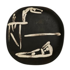 Pablo Picasso « Longeurs » (A. R. 378) Plaque diversifiée Madoura 1956
