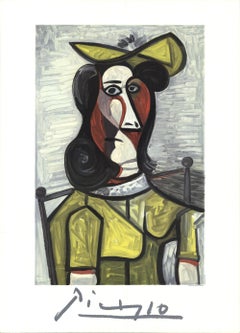 Picasso 'Portrait de Femme au Chapeau et a la Robe Verte' 1982 Lithographie