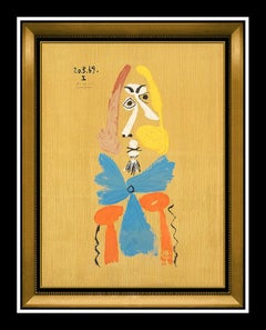 Pablo Picasso Portrait Imaginaires Color Lithograph Signed Framed Cubism Artwork