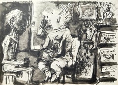 Pablo Picasso -- Portrait of Man & Woman (Interior Scene)