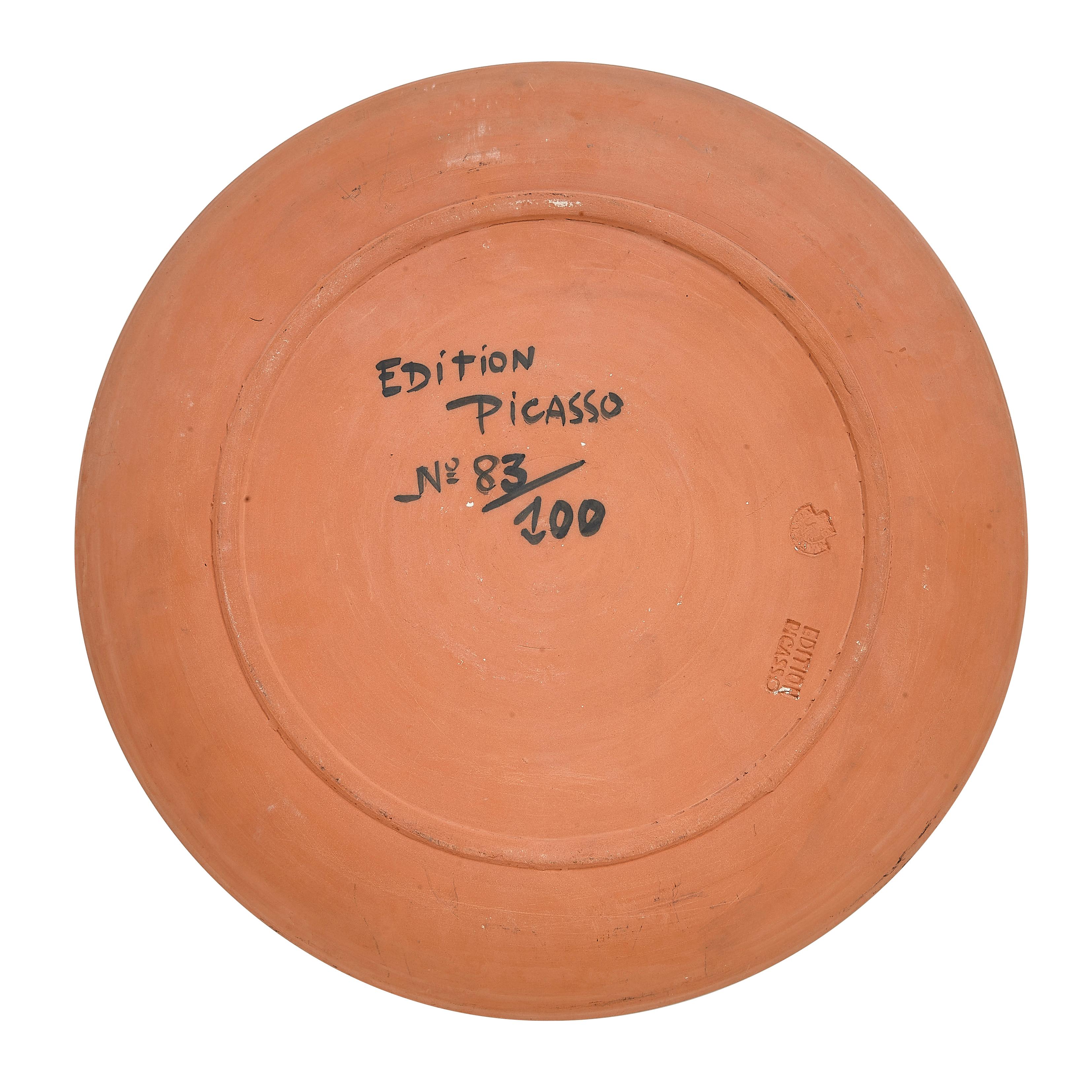Pablo Picasso 'Profil de Jacqueline' (A. R. 457) Madoura Plate 1962 For Sale 1