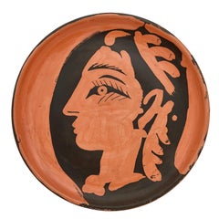 Pablo Picasso "Profil de Jacqueline" (A. R. 457) Madoura Platte 1962