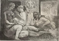 Pablo Picasso, "Quatre Femmes nues et Tete sculptee", Vollard Suite