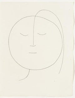 Pablo Picasso Round Head of a Woman with Hair, Carmen Plate XVIII