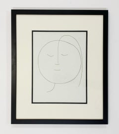Runder Kopf einer Frau mit Haut (Teller XVIII) von Pablo Picasso