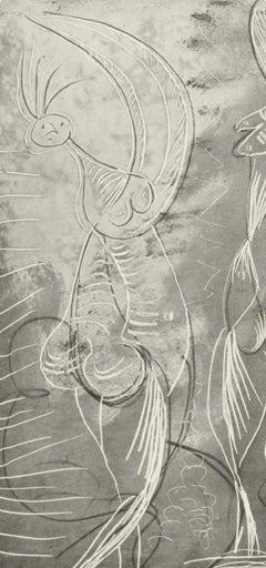 Pablo Picasso, Seated Woman and Two Dancers, from The Honeysuckle, 1943