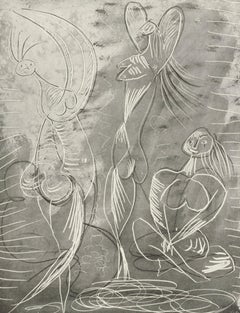 Pablo Picasso, Seated Woman and Two Dancers, from The Honeysuckle, 1943