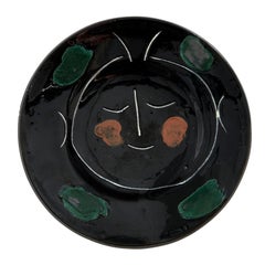 Pablo Picasso "Service visage noir" (A. R. 41) Plaque Madoura 1948