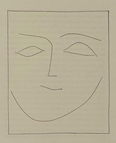 Pablo Picasso Square Head of a Woman Half Smiling, Carmen Plate XII