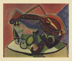 Pablo Picasso-Still Life with Guitar (1938)-20.5" x 24.5"-Poster-1970-Cubism