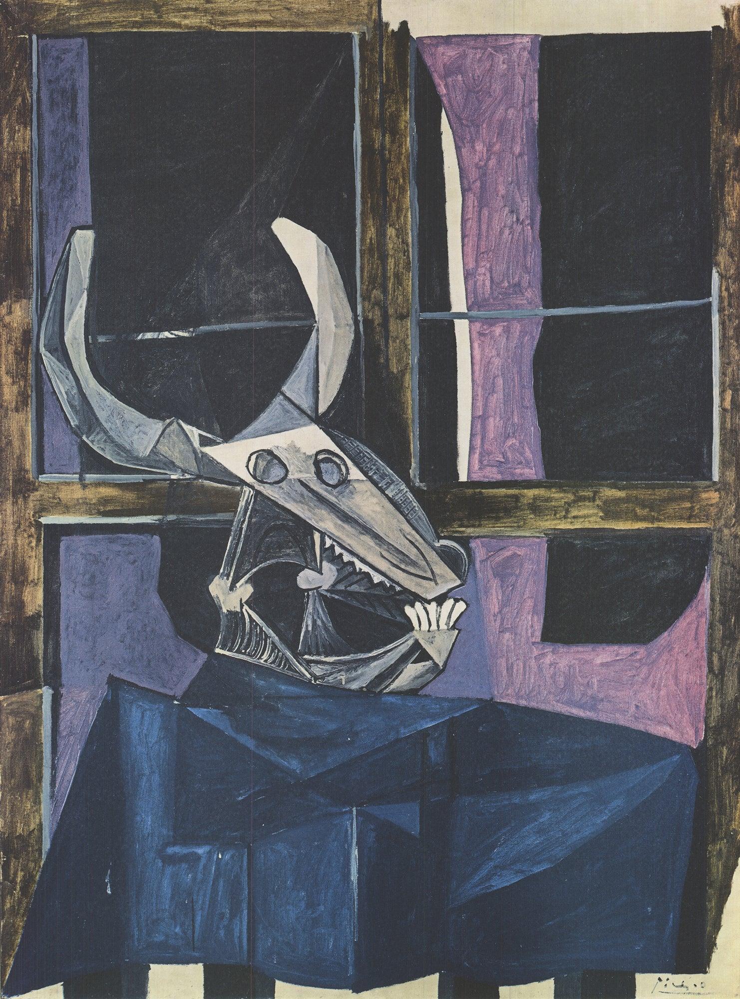 Pablo Picasso 'Still Life with Ox Skull' 1990- Offset Lithograph For Sale 1