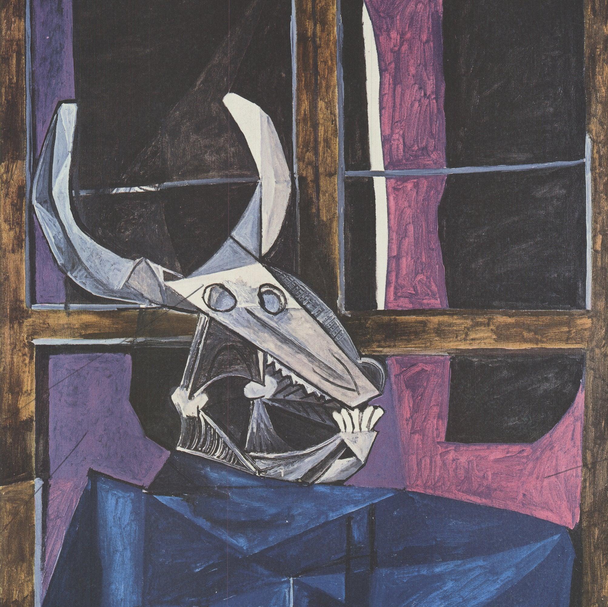 Pablo Picasso 'Still Life with Ox Skull (Test Print)' 1990- Offset Lithograph For Sale 2