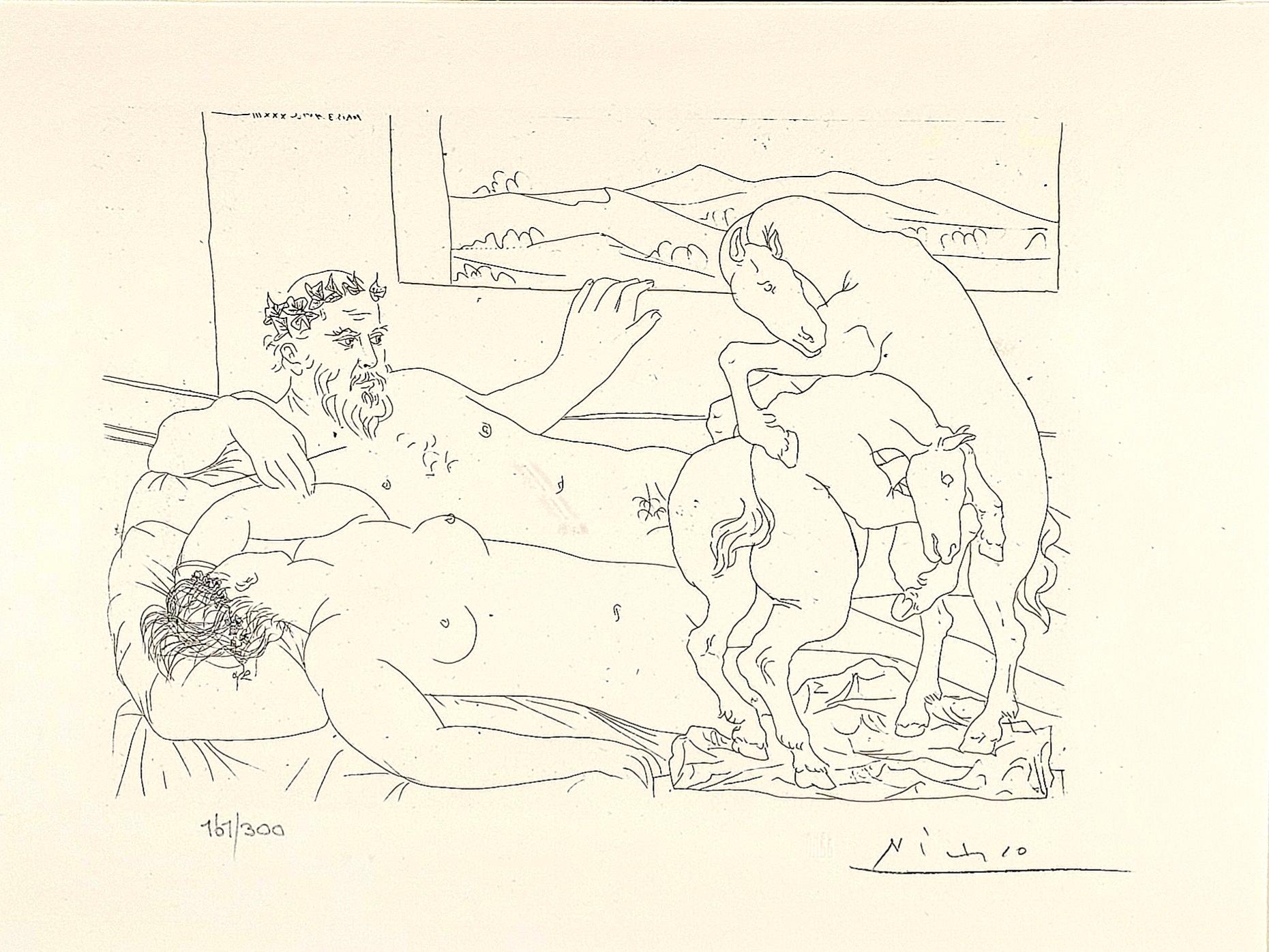 Lithographie de Pablo Picasso Suite Vollard, édition limitée avec cachet du musée en vente 1