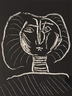 Tete de Femme Fond Noir von Pablo Picasso