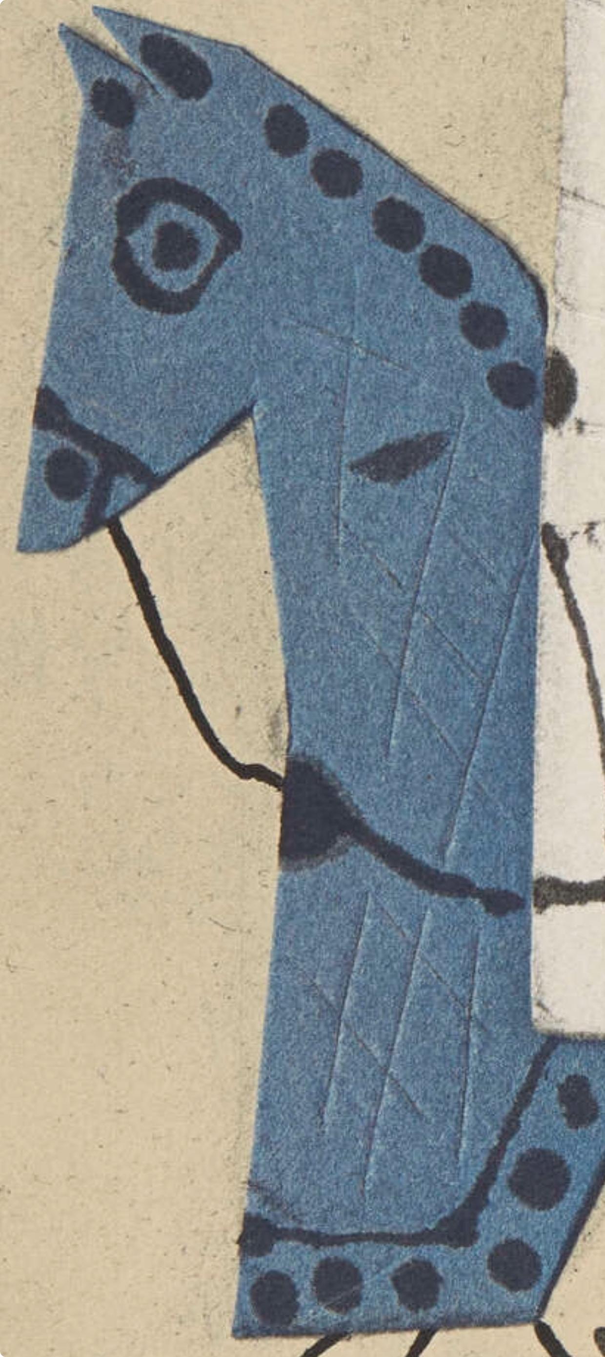 Pablo Picasso, The Blue Rider, from Verve, Revue Artistique, 1951 For Sale 2