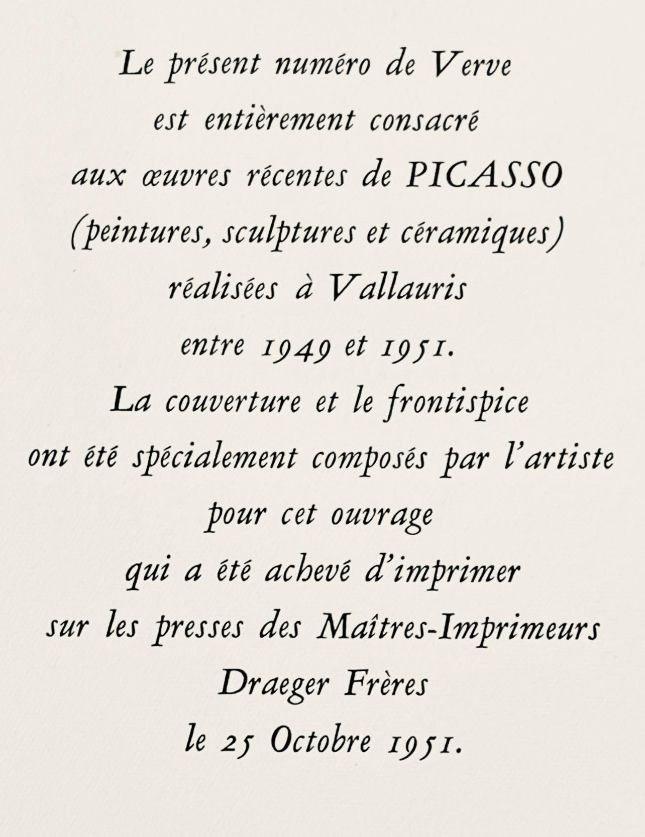 Pablo Picasso, The Blue Rider, from Verve, Revue Artistique, 1951 For Sale 7