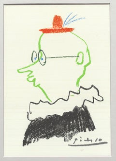 The Friend Offset Print by Pablo Picasso, Framed, 1990, Gallery Style