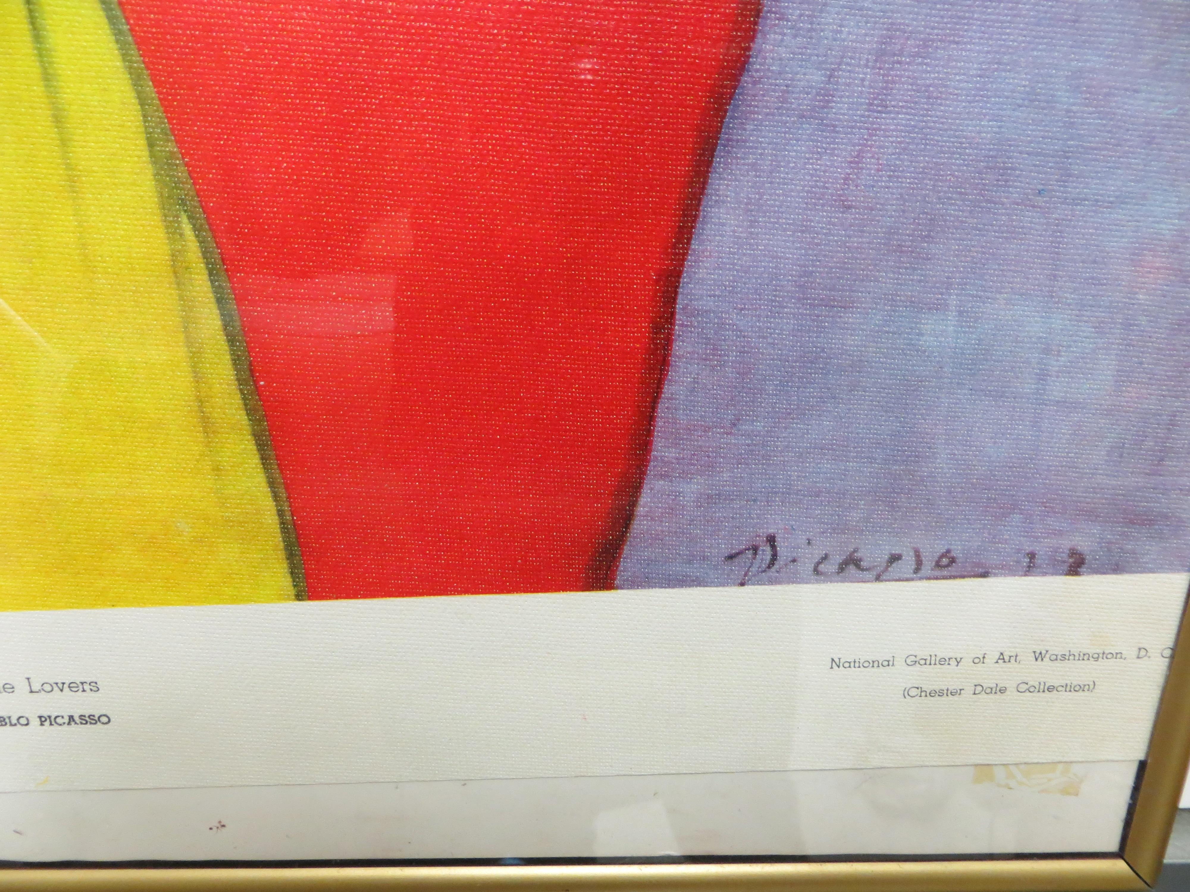 PABLO PICASSO THE LOVERS VINTAGE PRINT - Cubist Print by Pablo Picasso