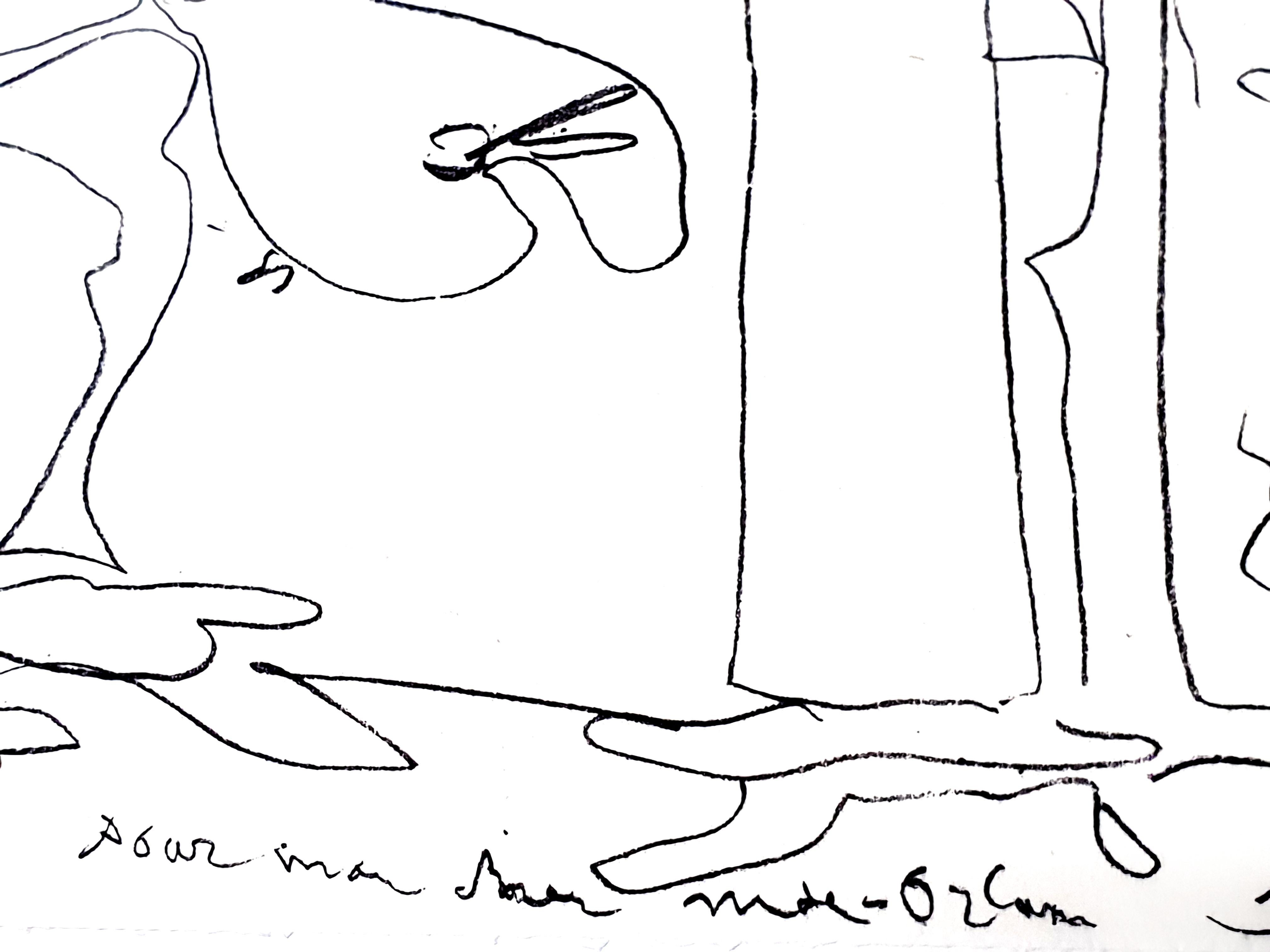 Pablo Picasso - The Painter and His Model - Original Lithograph For Sale 2