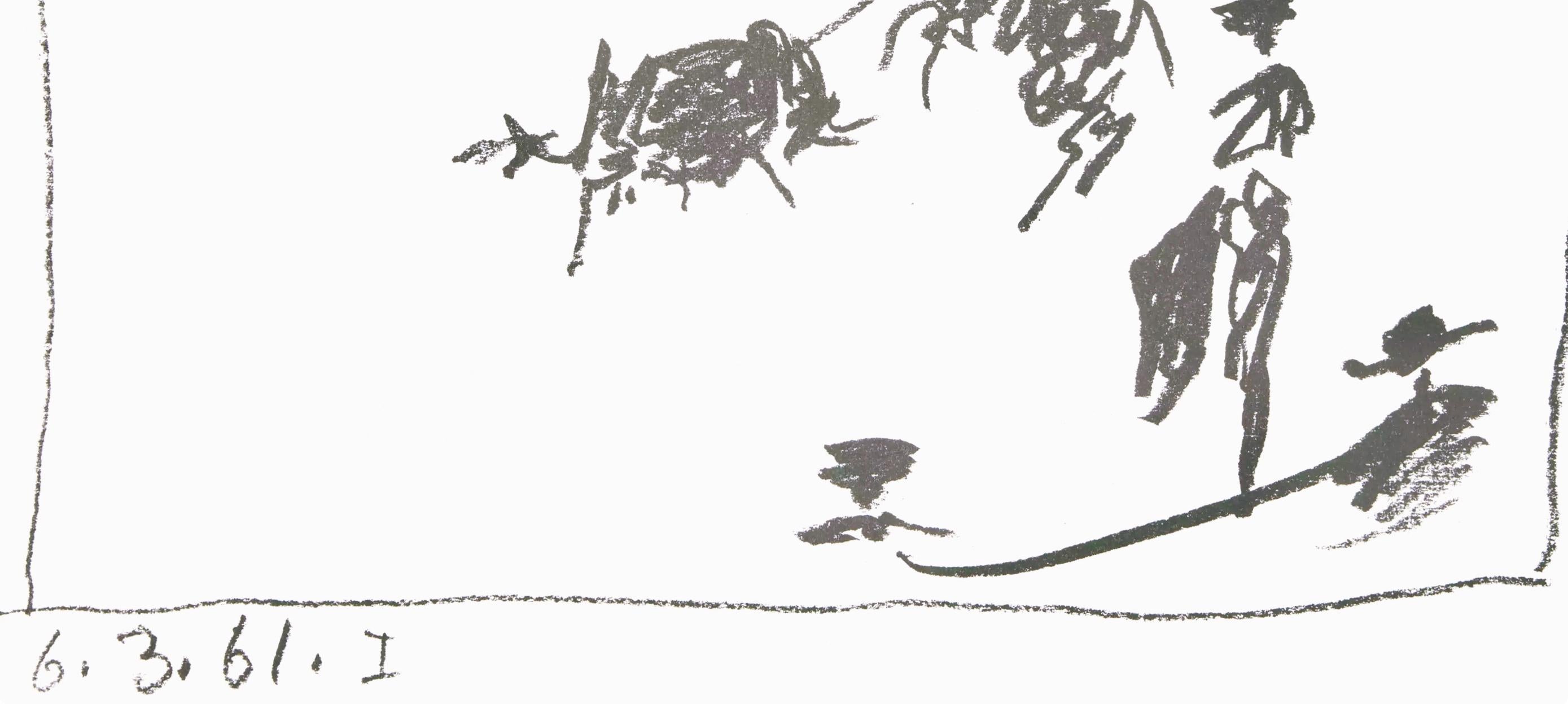 Pablo Picasso, The Pike I, from To the Bulls with Picasso, 1961 in vendita 3