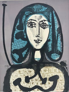 Pablo Picasso, "The Woman with a Hair Net, " original lithograph, hand signed
