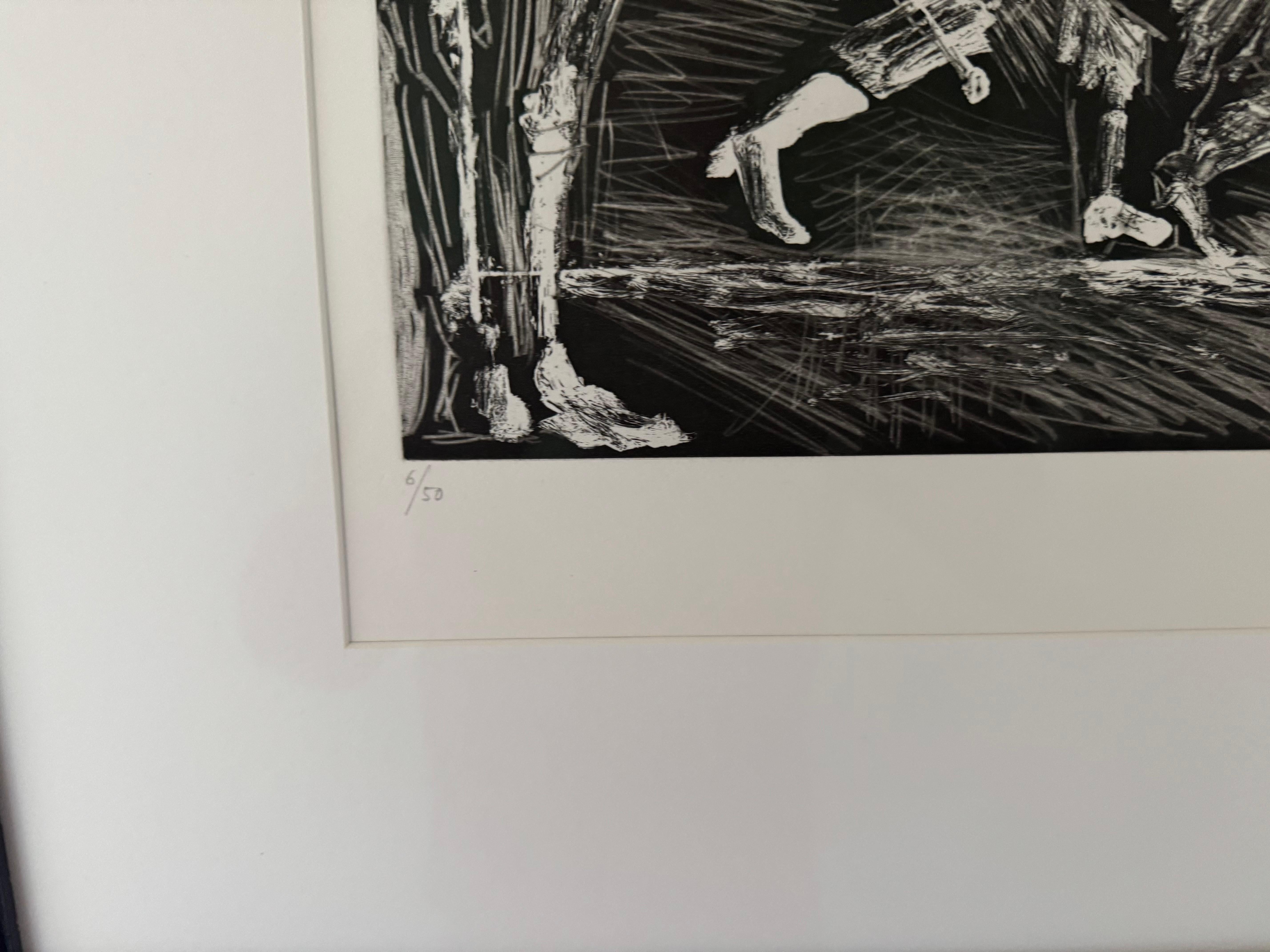 Pablo Picasso THÉÂTRE OU TÉLÉVISION: CAPE ET ÉPÉE 1968 Acquatinta - Serie 347 in vendita 11