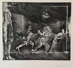 Pablo Picasso THÉÂTRE OU TÉLÉVISION : CAPE ET ÉPÉE 1968 Aquatinte - Série 347