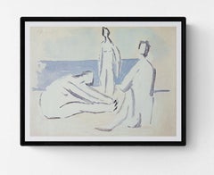 Lithographie offset « Trois baigneurs » de Pablo Picasso, 1979