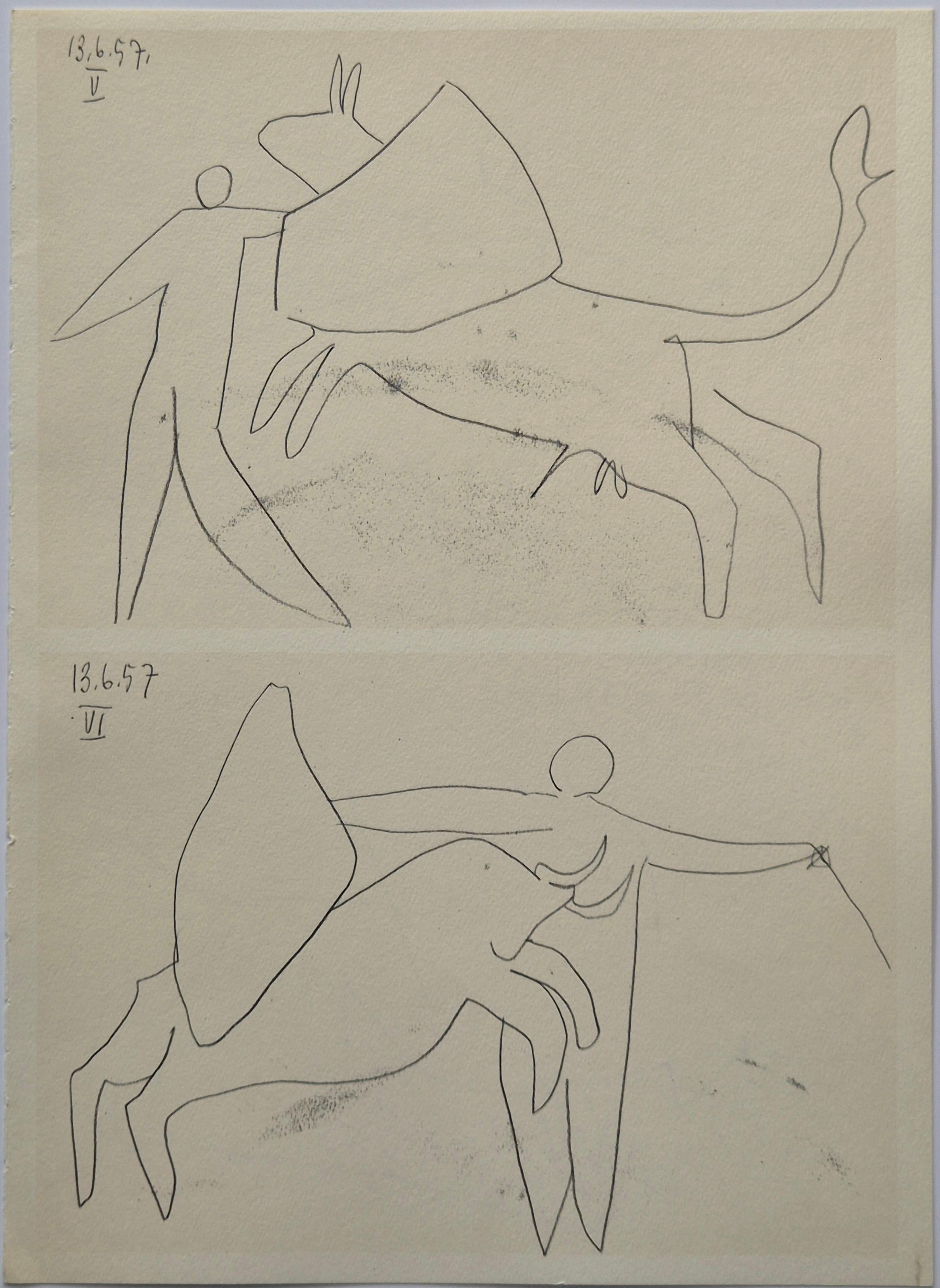 Pablo Picasso --  Torero mit Stier V-VI von Toros y Toreros im Angebot 1