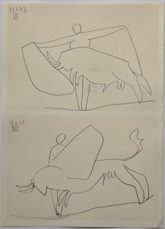 Pablo Picasso --  Torero avec taureau V.I.I. de Toros y Toreros