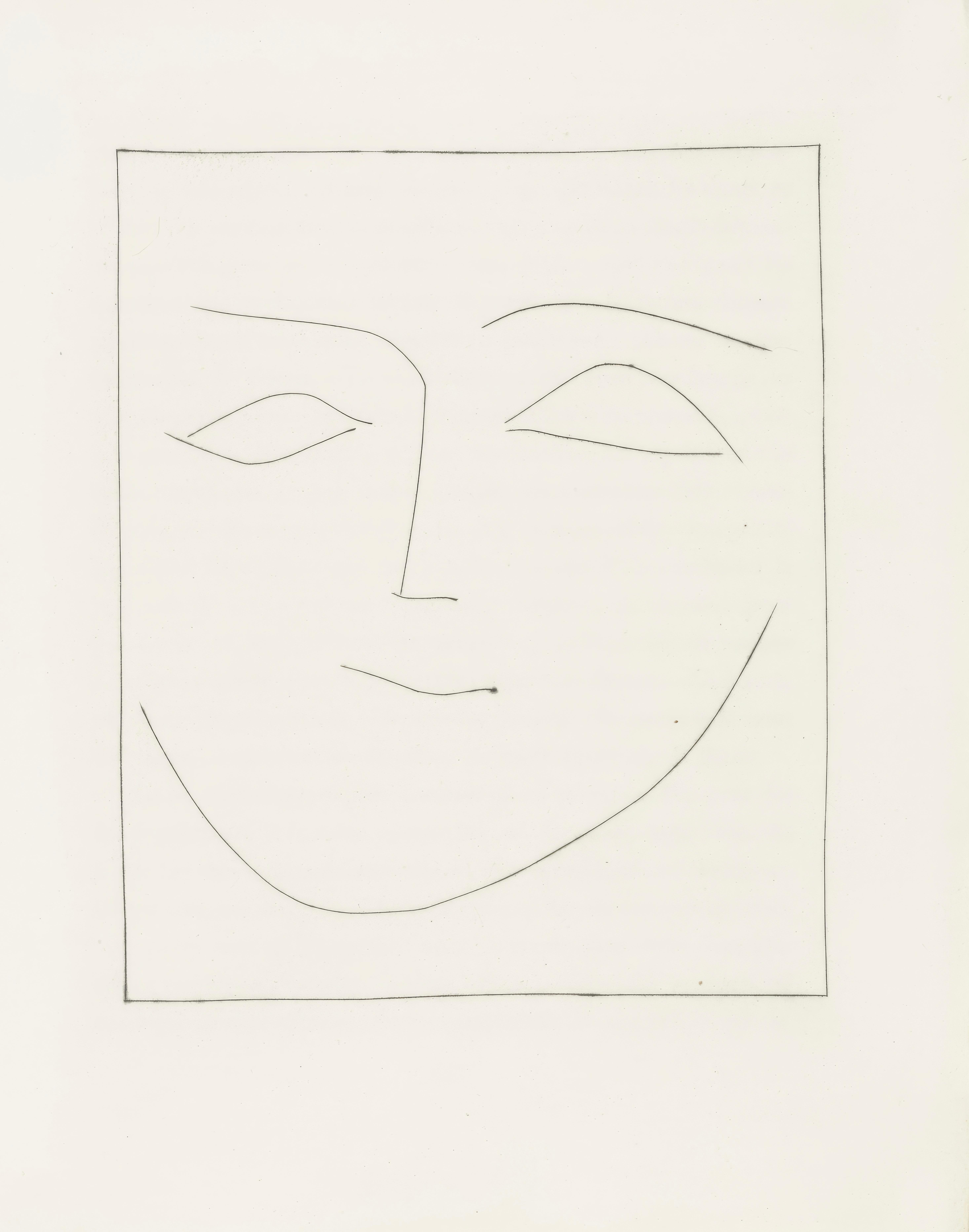 This exquisite engraving by Pablo Picasso (1881–1973), titled Sans titre (Untitled), from the folio Picasso, Carmen (Picasso, Carmen), originates from the 1949 edition published by La Bibliotheque Francaise, Paris; printed by Atelier