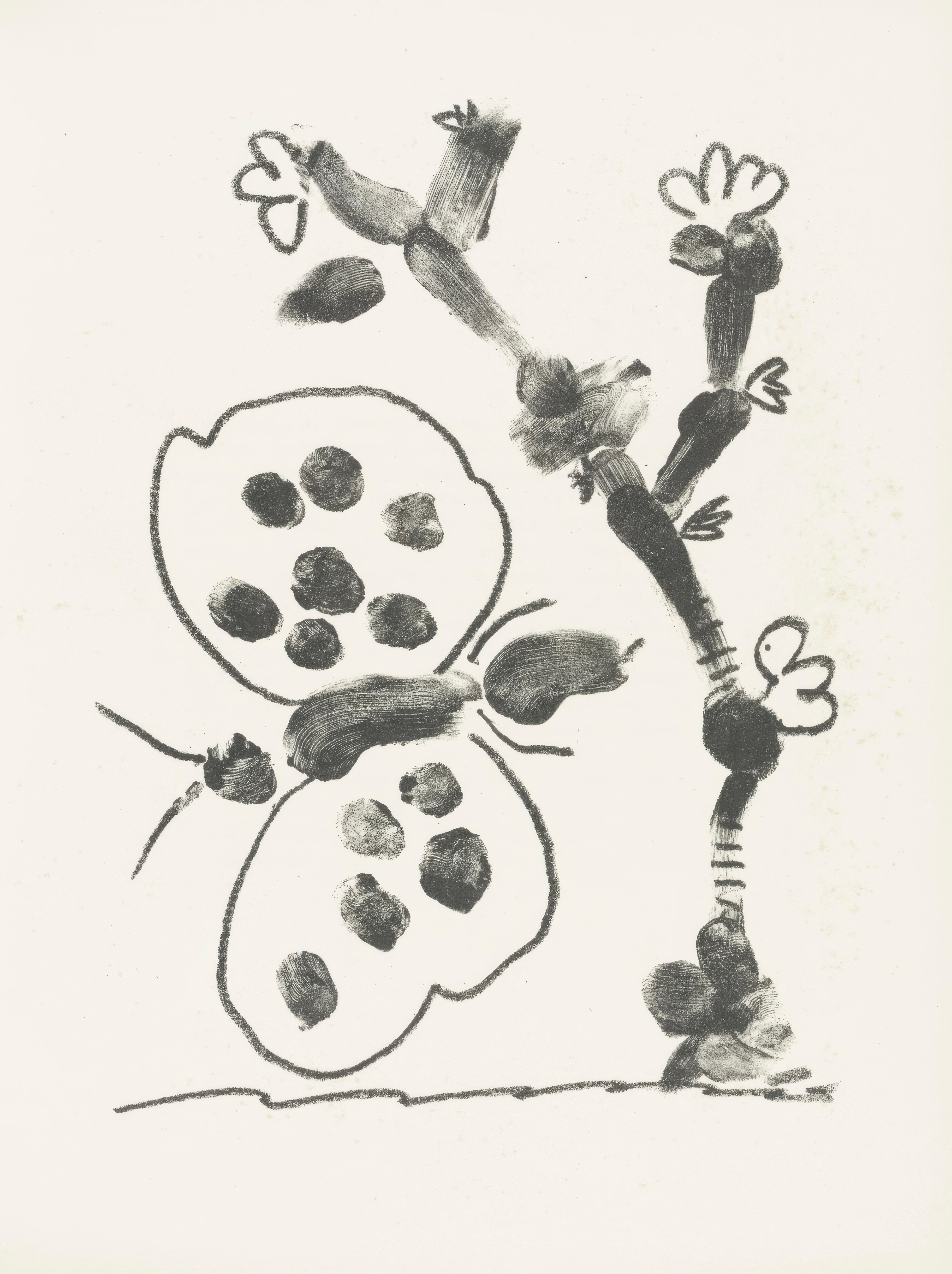 This exquisite lithograph by Pablo Picasso (1881–1973), titled Sans titre (Untitled), from the folio De memoire d'homme (In living memory), originates from the 1950 edition published by Editions Bordas, Paris, under the direction of Pierre Bordas,