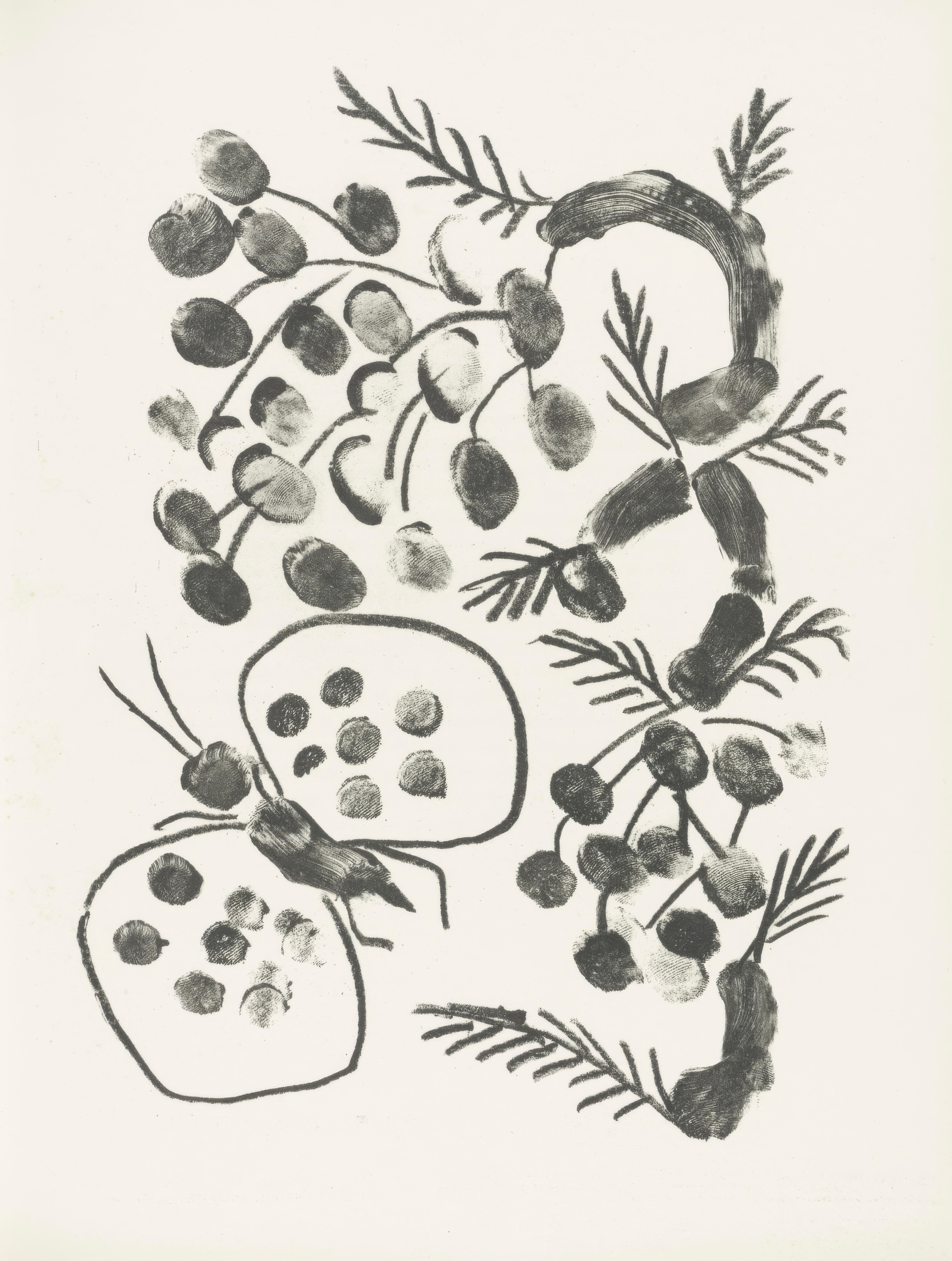 This exquisite lithograph by Pablo Picasso (1881–1973), titled Sans titre (Untitled), from the folio De memoire d'homme (In living memory), originates from the 1950 edition published by Editions Bordas, Paris, under the direction of Pierre Bordas,