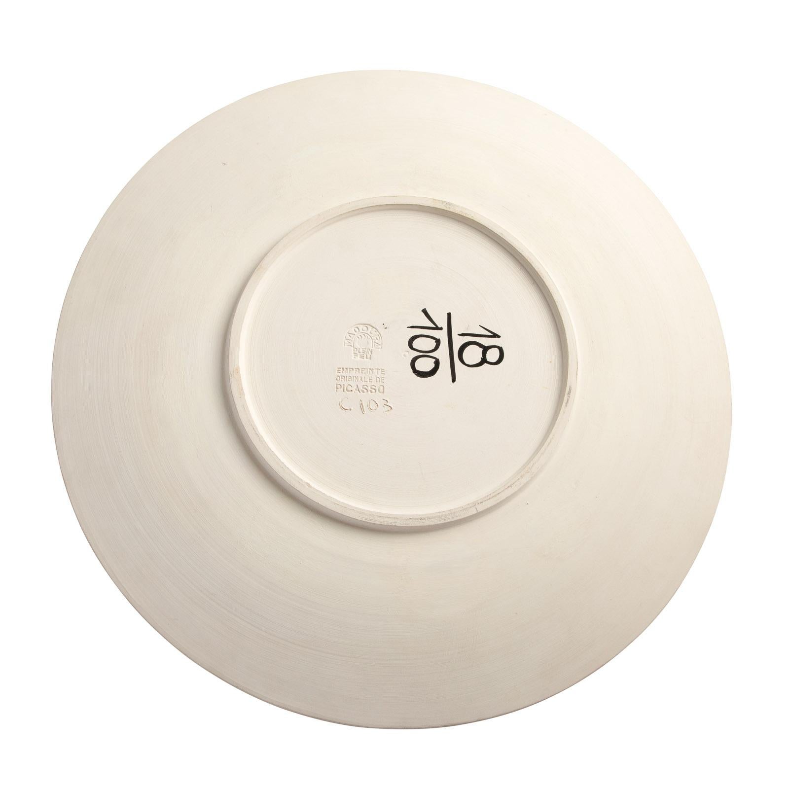 Pablo Picasso 'Vallauris' (A. R. 330) Madoura Plate 1956 1
