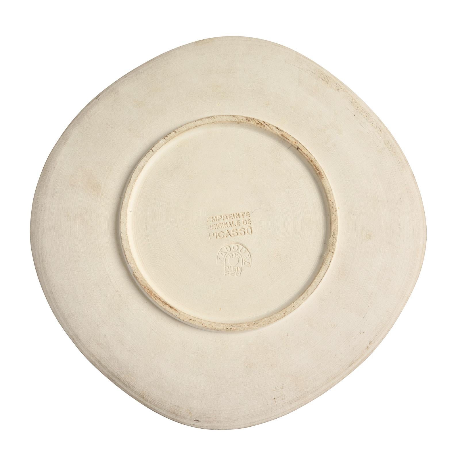 Pablo Picasso 'Visage de faune' (A. R. 283) Face of a Faun Madoura Plate 1955 For Sale 1
