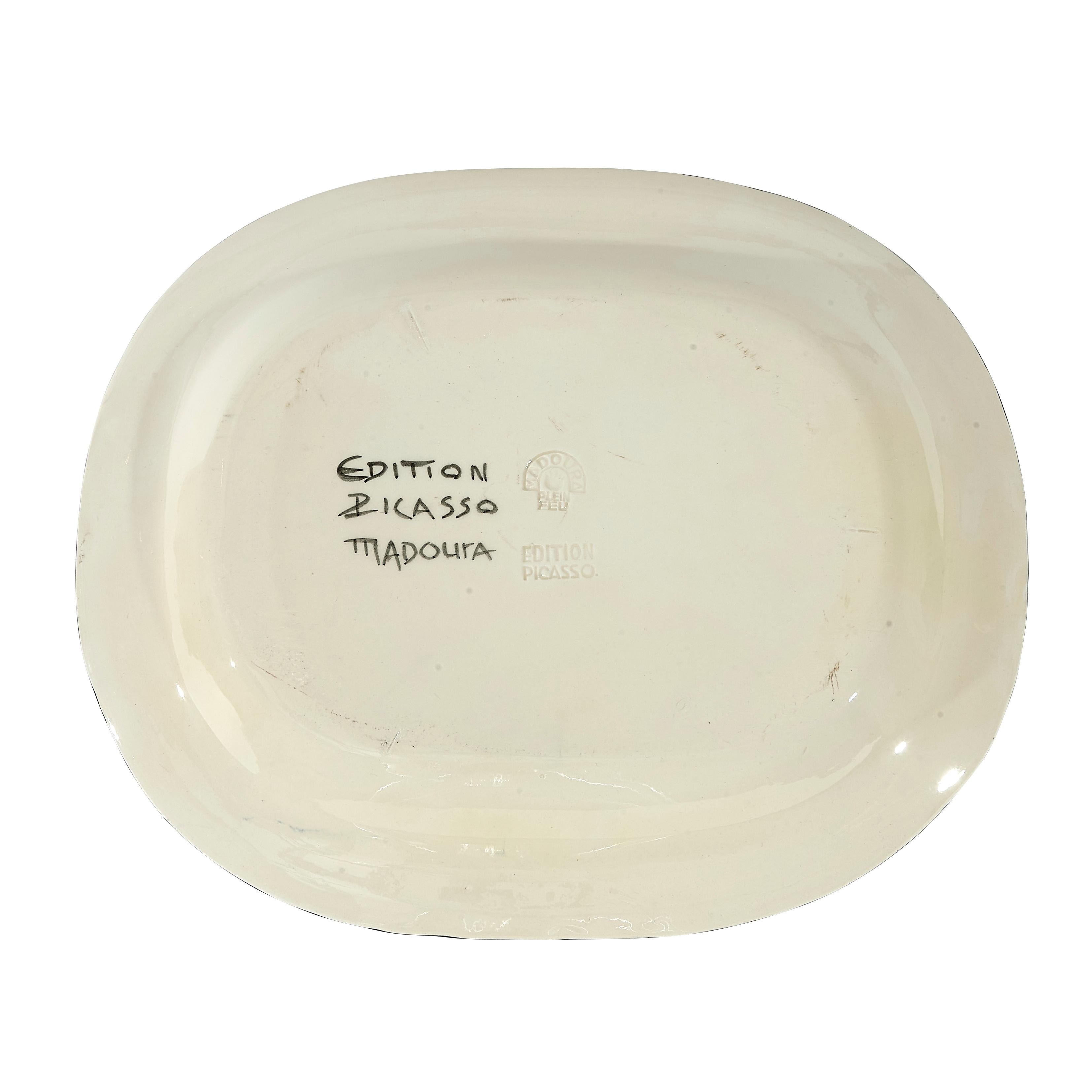 Pablo Picasso 'Visage de femme' (A. R. 220) Woman's Face Madoura Plate 1953 For Sale 1