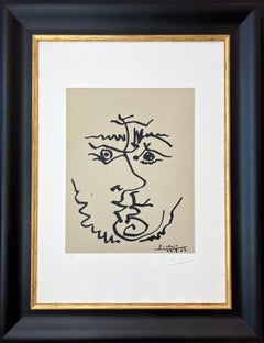 Vintage Pablo Picasso – Visage ( Face ) – hand-signed Lithograph on Rives BFK - 1967