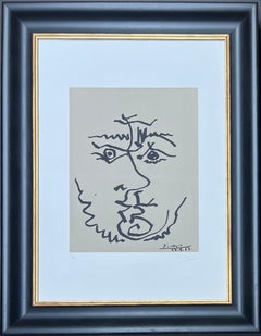 Pablo Picasso - Visage - hand-signed lithograph on BFK Rives paper - 1967