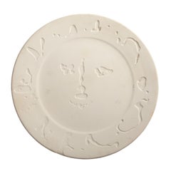 Pablo Picasso 'Visage larvé' (A. R. 347) Madoura Face Plate 1948