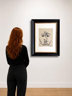 Pablo Picasso - Visage - lithograph on BFK Rives paper - 1967