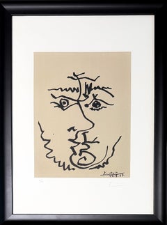 Pablo Picasso - Visage - lithograph on BFK Rives paper - 1967