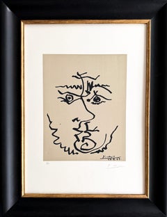 Pablo Picasso - Visage - lithograph on BFK Rives paper - 1967