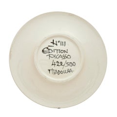 Pablo Picasso 'Visage No. 111' (A. R. 476) Madoura Face Plate 1963
