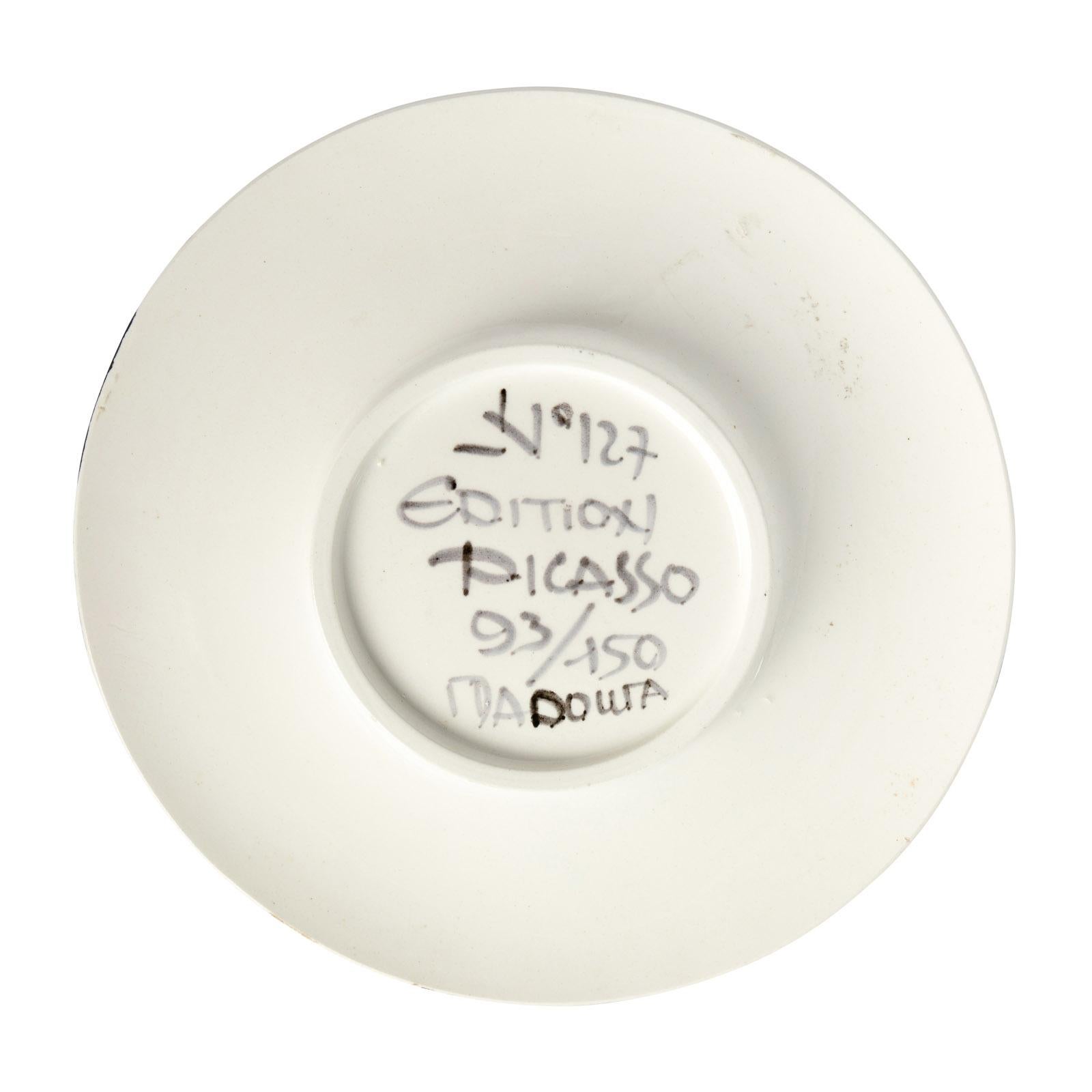 Pablo Picasso 'Visage No. 127' (A. R. 478) Madoura Face Plate For Sale 1