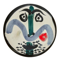Pablo Picasso 'Visage No. 130' Madoura Face Plate (A. R. 479)