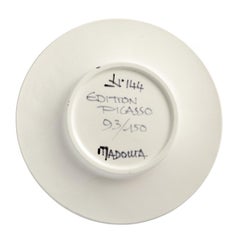 Pablo Picasso 'Visage No. 144' (A. R. 480) Face Madoura Plate 1963