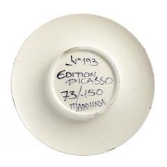 Pablo Picasso 'Visage No. 193' (A. R. 493) Face Madoura Plate 1963